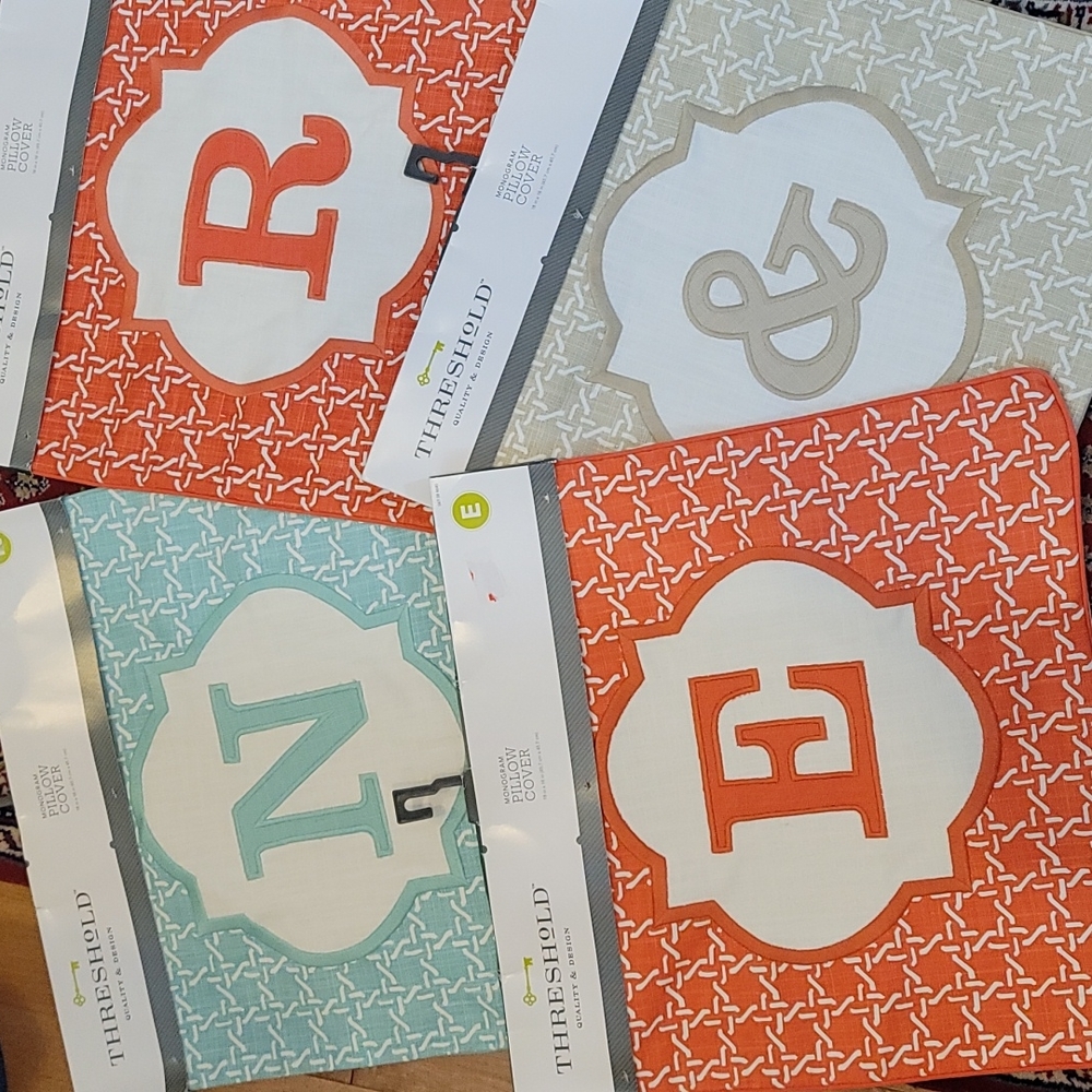 Threshold Monogram Pillow Covers - 18x18